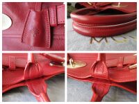 Mulberry Classic Bayswater Tote in Poppy Red Coloured Natural Vegetable Tan