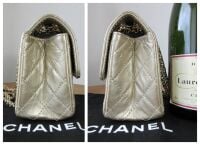 Chanel 224 Mini Reissue Mademoiselle Single Flap in Champagne Gold Distress