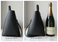 C&Atilde;LINE Mini Belt Bag in Black Grained Calfskin