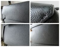 C&Atilde;LINE Mini Belt Bag in Black Grained Calfskin