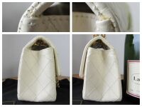Chanel 224 Mini Reissue Mademoiselle Single Flap in Ivory Cream Distressed 