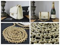 Chanel 224 Mini Reissue Mademoiselle Single Flap in Ivory Cream Distressed 