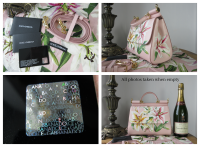 Dolce & Gabbana Medium Miss Sicily Floral 'Lilies' in Rosa Pink Vitello Sta