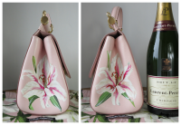 Dolce & Gabbana Medium Miss Sicily Floral 'Lilies' in Rosa Pink Vitello Sta