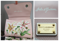 Dolce & Gabbana Medium Miss Sicily Floral 'Lilies' in Rosa Pink Vitello Sta
