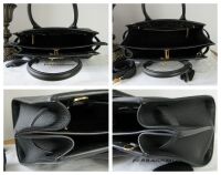 Salvatore Ferragamo New Studio Soft Bag (M) in Black Calfskin