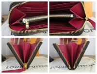 Louis Vuitton Clemence Long Zip Around Continental Wallet in Monogram Fuchs