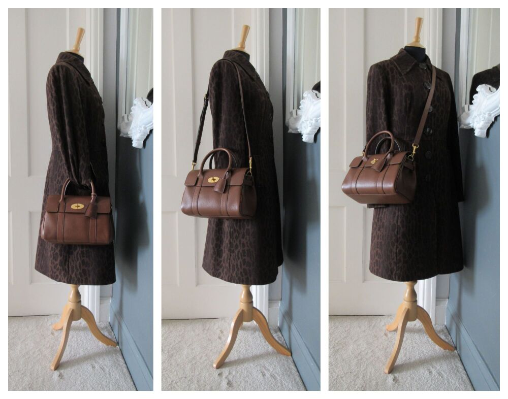 Mulberry Classic Small Bayswater Satchel in Oak Two Tone Small Classic Grain