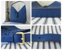 Anya Hindmarch The Neeson Tasseled Woven Hobo in Monday Blue Capra Leather