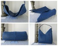 Anya Hindmarch The Neeson Tasseled Woven Hobo in Monday Blue Capra Leather
