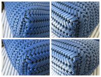 Anya Hindmarch The Neeson Tasseled Woven Hobo in Monday Blue Capra Leather