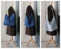 Anya Hindmarch The Neeson Tasseled Woven Hobo in Monday Blue Capra Leather