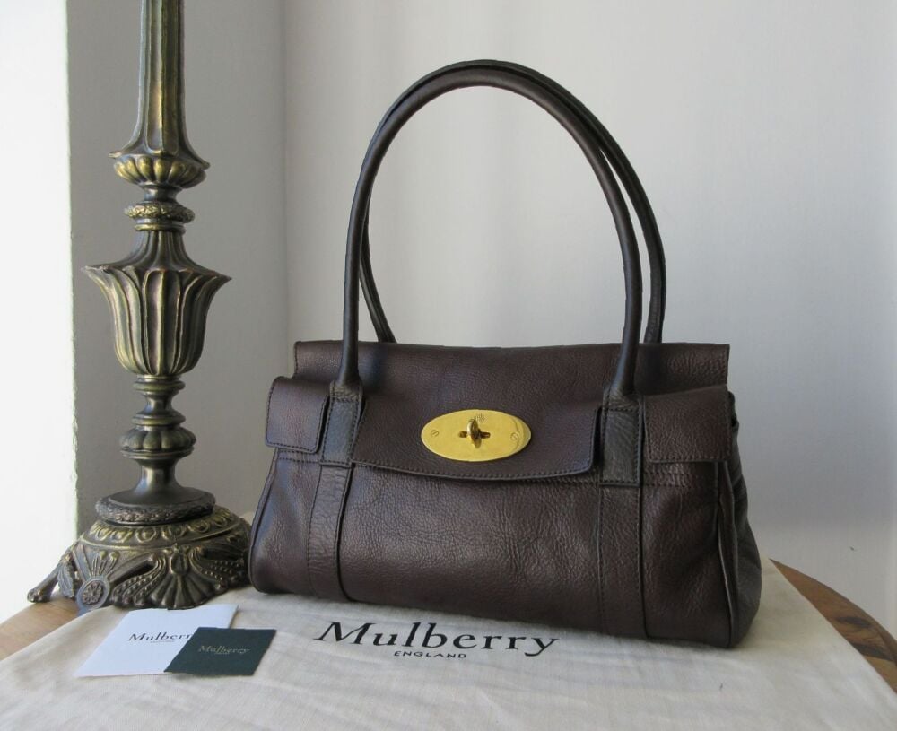 Mulberry Classic East West Bayswater in Chocolate Natural Vegetable Tanned Leather