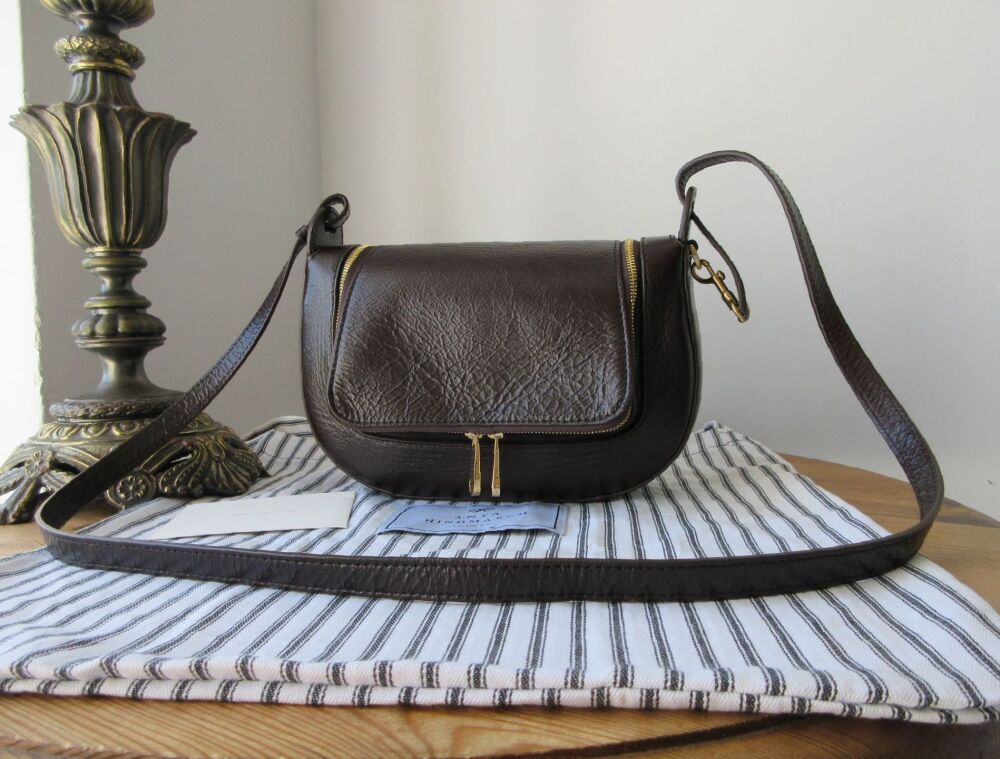 Anya Hindmarch Vere Small Two Way Cross Body Satchel in Chocolate Chesterfield