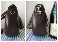 Anya Hindmarch Vere Small Two Way Cross Body Satchel in Chocolate Chesterfi