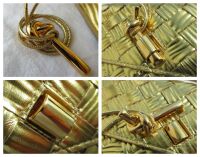 Bottega Veneta Andiamo Clutch in Metallic Gold Intrecciato