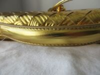 Bottega Veneta Andiamo Clutch in Metallic Gold Intrecciato