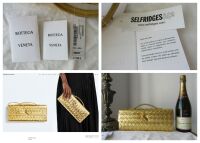 Bottega Veneta Andiamo Clutch in Metallic Gold Intrecciato