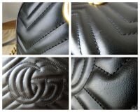 Gucci GG Marmont Mini Camera Bag in Black Matelassé Quilted Calfskin