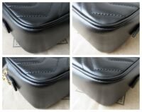 Gucci GG Marmont Mini Camera Bag in Black Matelassé Quilted Calfskin