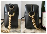 Gucci GG Marmont Mini Camera Bag in Black Matelassé Quilted Calfskin