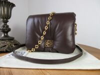 Loewe Goya Puffer in Dark Chocolate Lamb Nappa