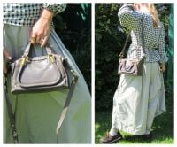 Chloé Small Paraty 24 in Flannel Grey Shiny Calfskin - New