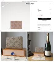 Louis Vuitton Cléa Compact Wallet in Galet Mahina