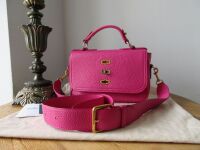 Mulberry Small Bryn Satchel in Mulberry Pink Heavy Grain Leather