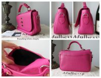 Mulberry Small Bryn Satchel in Mulberry Pink Heavy Grain Leather