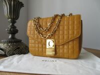 C&Atilde;&copy;line Small C Bag in Ochre Quilted Calfskin