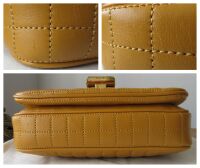C&Atilde;&copy;line Small C Bag in Ochre Quilted Calfskin
