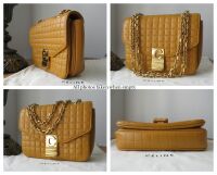 C&Atilde;&copy;line Small C Bag in Ochre Quilted Calfskin
