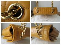 C&Atilde;&copy;line Small C Bag in Ochre Quilted Calfskin