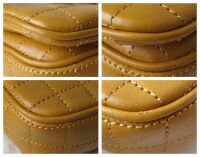 C&Atilde;&copy;line Small C Bag in Ochre Quilted Calfskin