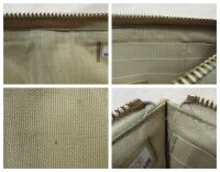 Chanel CC Flat Phone Case Wallet Zip Pouch in Metallic Champagne Gold Lambs
