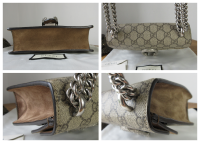 Gucci Dionysus Flap Mini Bag in GG Ebony Beige Supreme