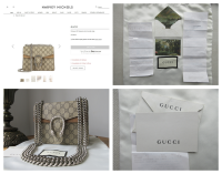 Gucci Dionysus Flap Mini Bag in GG Ebony Beige Supreme