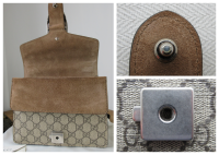 Gucci Dionysus Flap Mini Bag in GG Ebony Beige Supreme