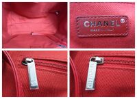 Chanel Large Deauville Tote in Sparkle Red Boucle Chenille Tweed