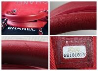 Chanel Large Deauville Tote in Sparkle Red Boucle Chenille Tweed