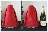 Chanel Large Deauville Tote in Sparkle Red Boucle Chenille Tweed