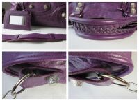 Balenciaga City in Raisin Purple with Giant 21 Silver Hardware