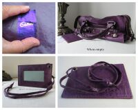 Balenciaga City in Raisin Purple with Giant 21 Silver Hardware