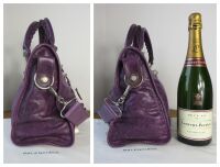 Balenciaga City in Raisin Purple with Giant 21 Silver Hardware