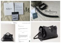 Mulberry Large Iris in Black High Shine Calf