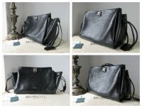 Mulberry Large Iris in Black High Shine Calf