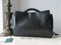 Mulberry Large Iris in Black High Shine Calf