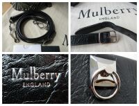 Mulberry Large Iris in Black High Shine Calf