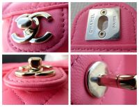 Chanel CC in Love 22 Runway Mini Heart Belt Bag in Pink Lambskin with Champ